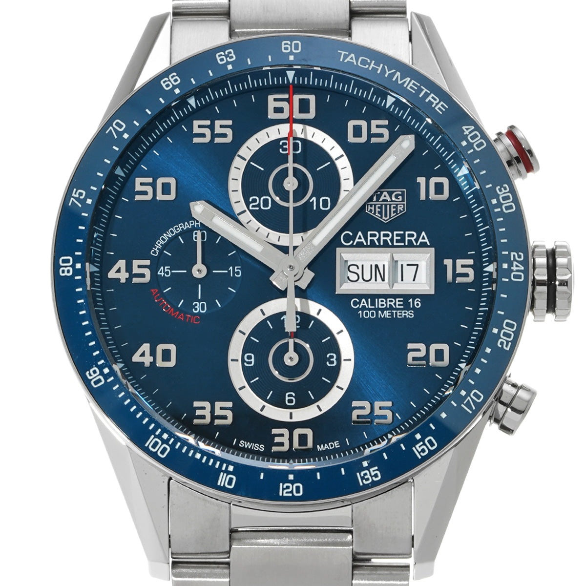 CARRERA Calibre 16 Chronograph Day Date CV2A1V.BA0738 Blue TAG HEUER Men's [Pre-Owned].