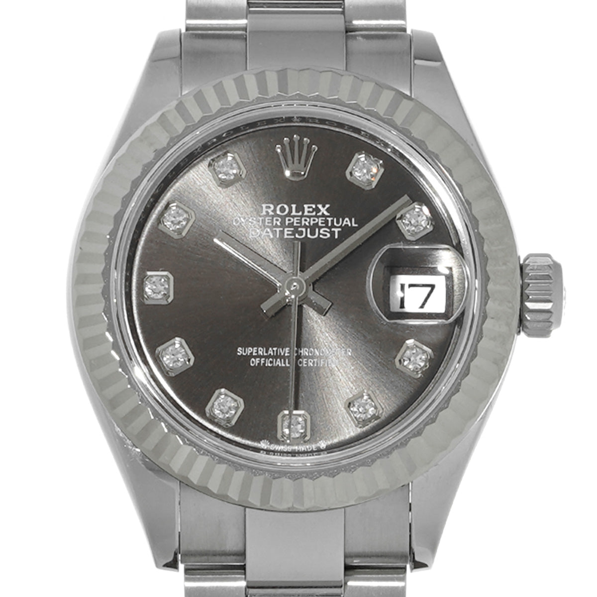 Lady Datejust 28 279174G Random Serial Gray/Diamond ROLEX Ladies [Pre-Owned].