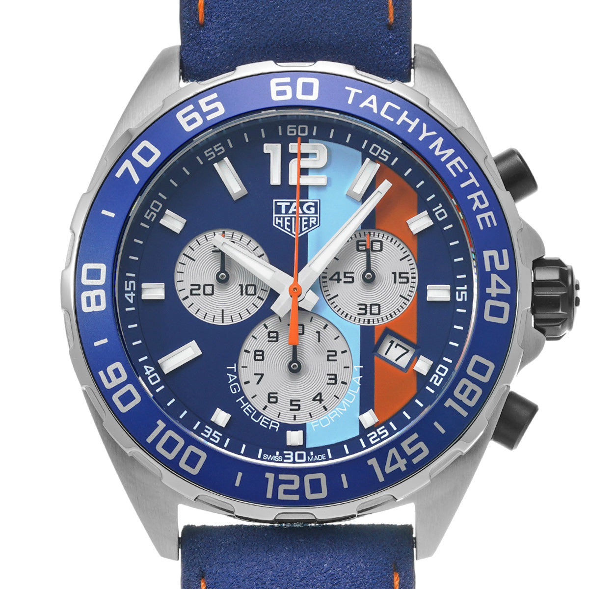 Formula 1 Quartz Chronograph Gulf CAZ101N.FC8243 Blue TAG HEUER Men's [Pre-owned]