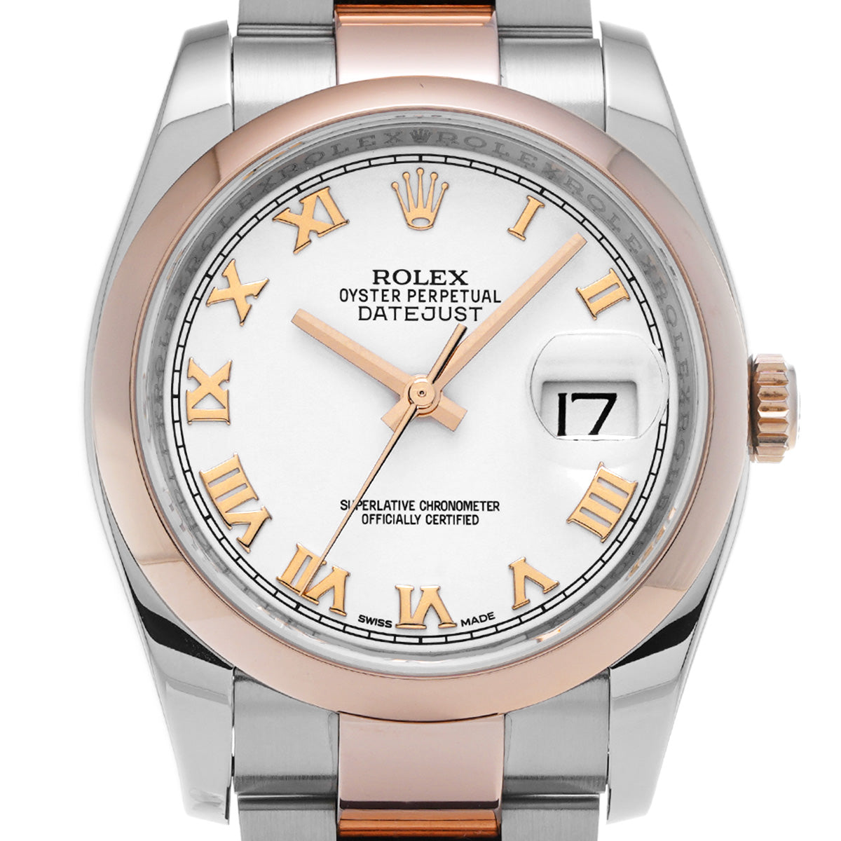 DATE JUST 116201 White ROLEX Men's [Pre-Owned].