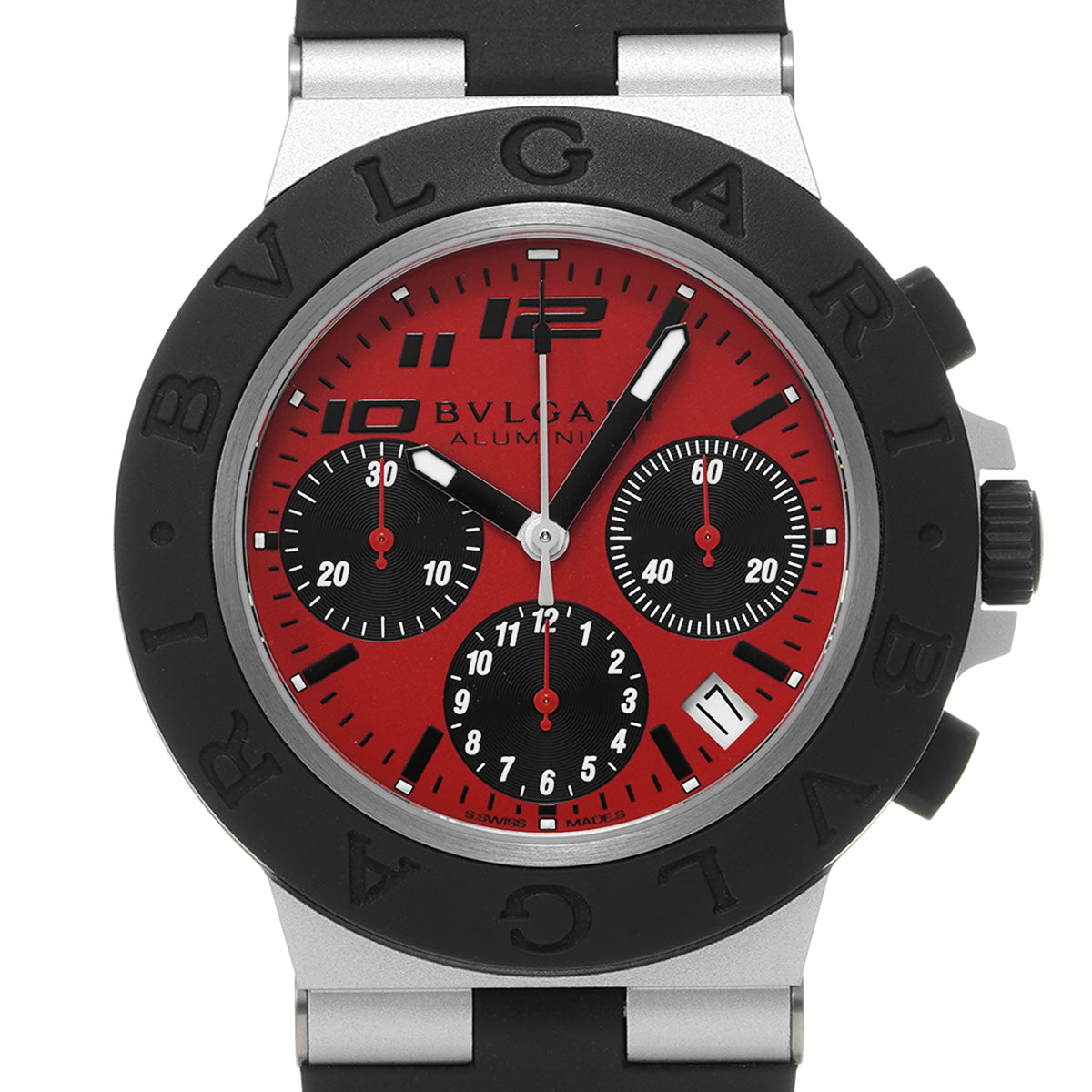 Aluminum Chronograph DUCATI BB40ATCH Red/Black BVLGARI Men's [Pre-Owned].