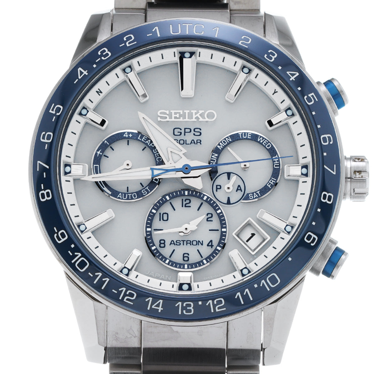 Astron Dual Time SBXC013 White SEIKO Men's [Pre-owned].