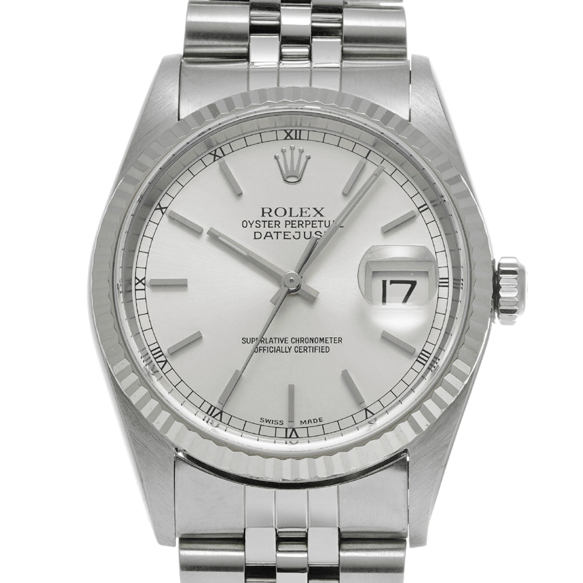 DATE JUST 16234 K (manufactured circa 2001) Silver ROLEX Men's [Pre-Owned].