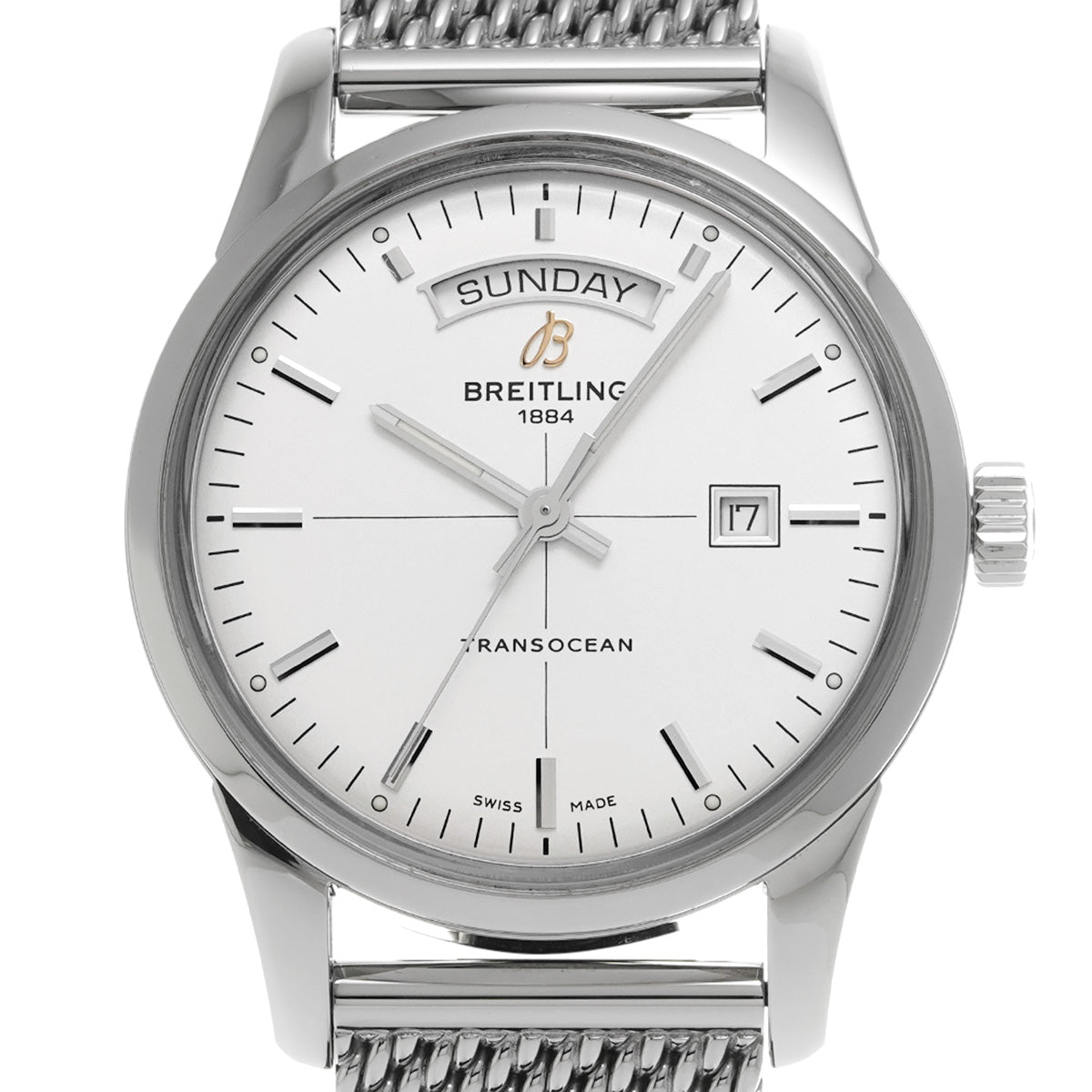 Transocean Day &amp; Date A4531012/G751 Silver BREITLING Men's [Pre-Owned].