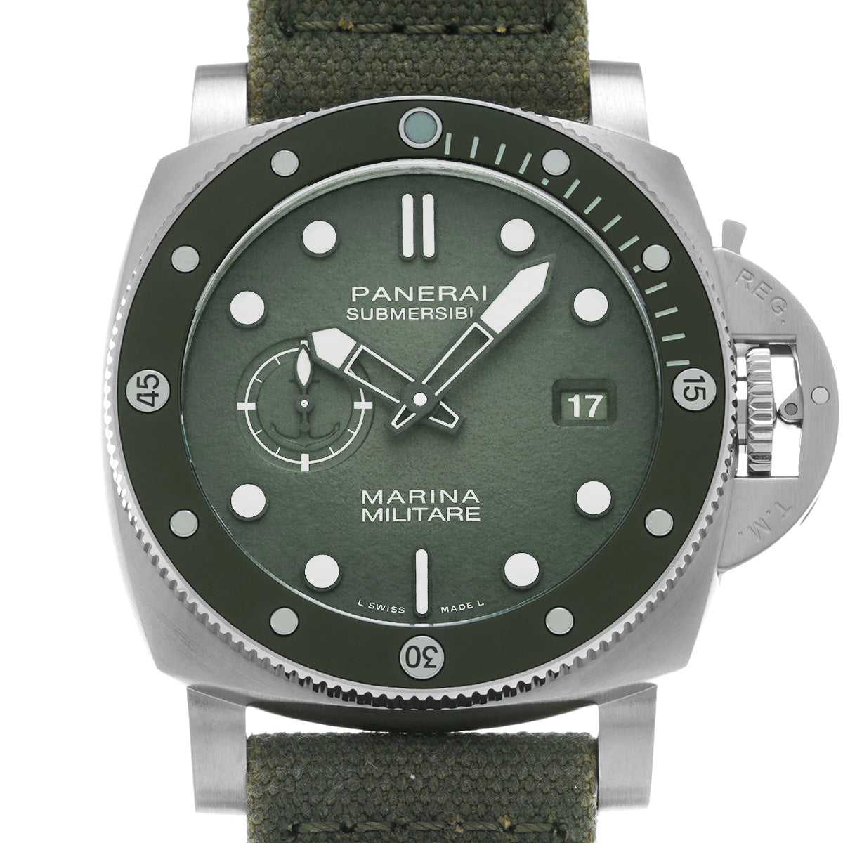 Submersible Marina Militare PAM01697 AB No. (manufactured in 2025) Matte Green PANERAI Men's [New].