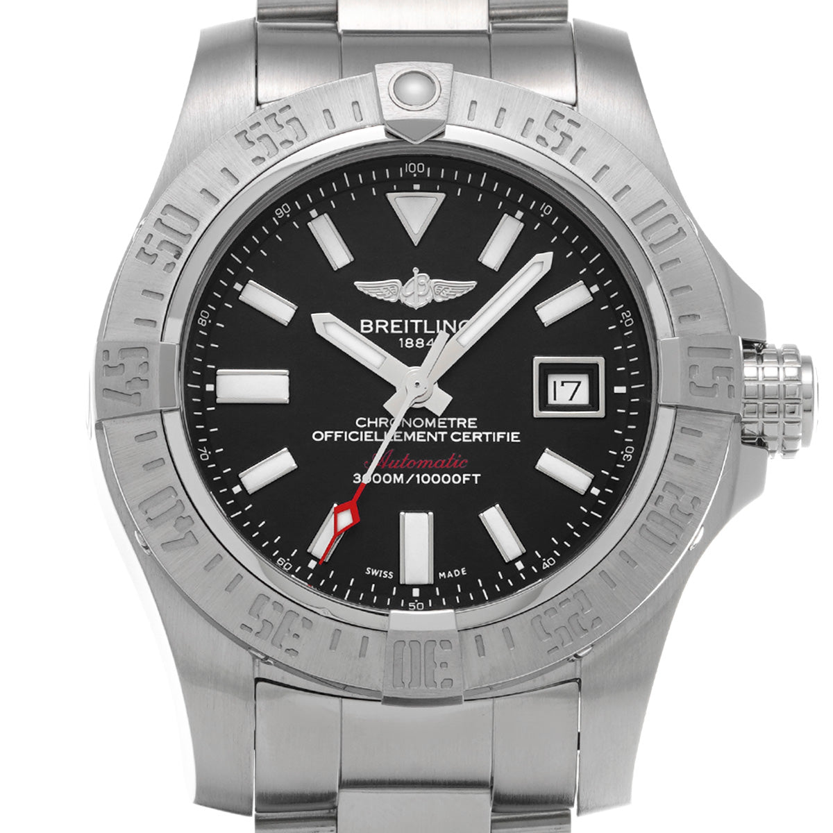 Avenger II Seawolf A1733110/BC30 Black BREITLING Men's [Pre-Owned].