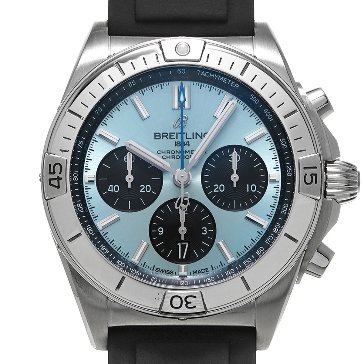 Chronomat B01 42 PB0134101C1S1 Ice Blue/Black BREITLING Men's [Pre-Owned].