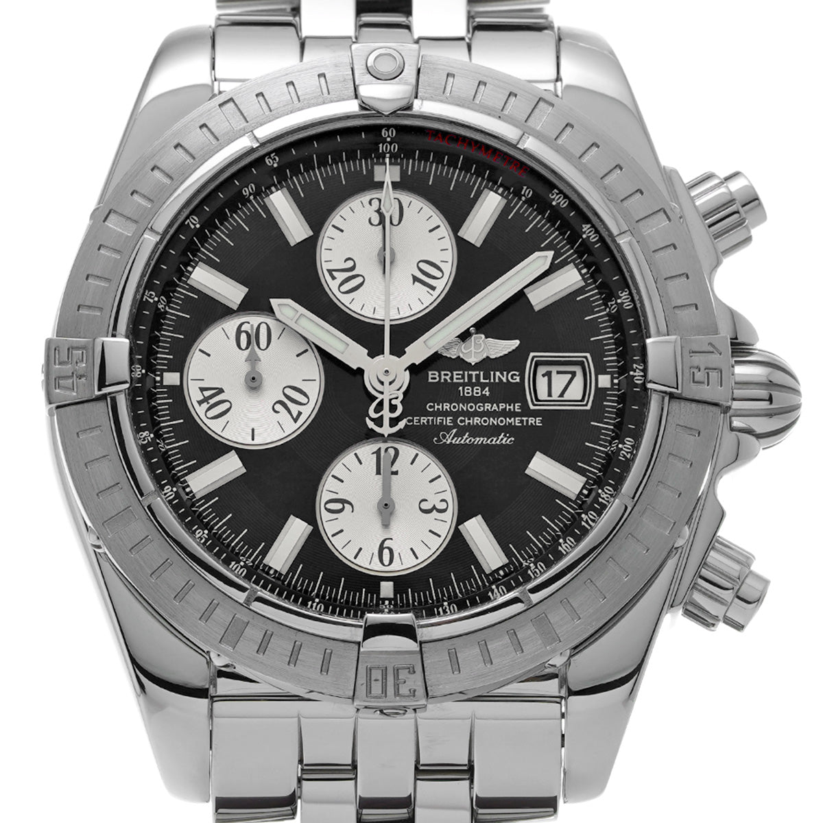 Chronomat Evolution A156B19PA Black/Silver BREITLING Men's [Pre-Owned]