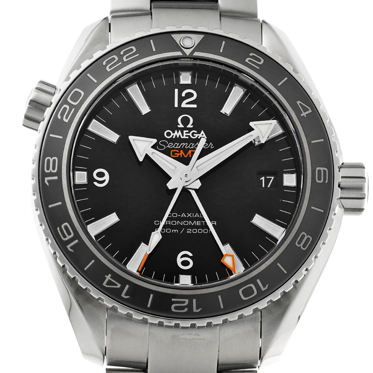 232.30.44.22.01.001 Seamaster Planet Ocean 600 Co-Axial GMT Black OMEGA Men's [Pre-Owned].