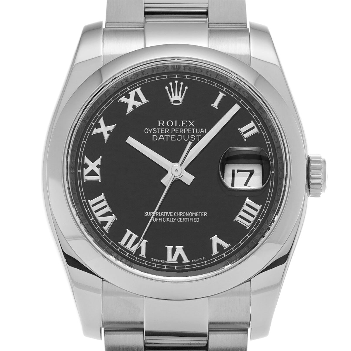 DATE JUST 116200 Z (made around 2006) Black ROLEX Men's [Pre-Owned].