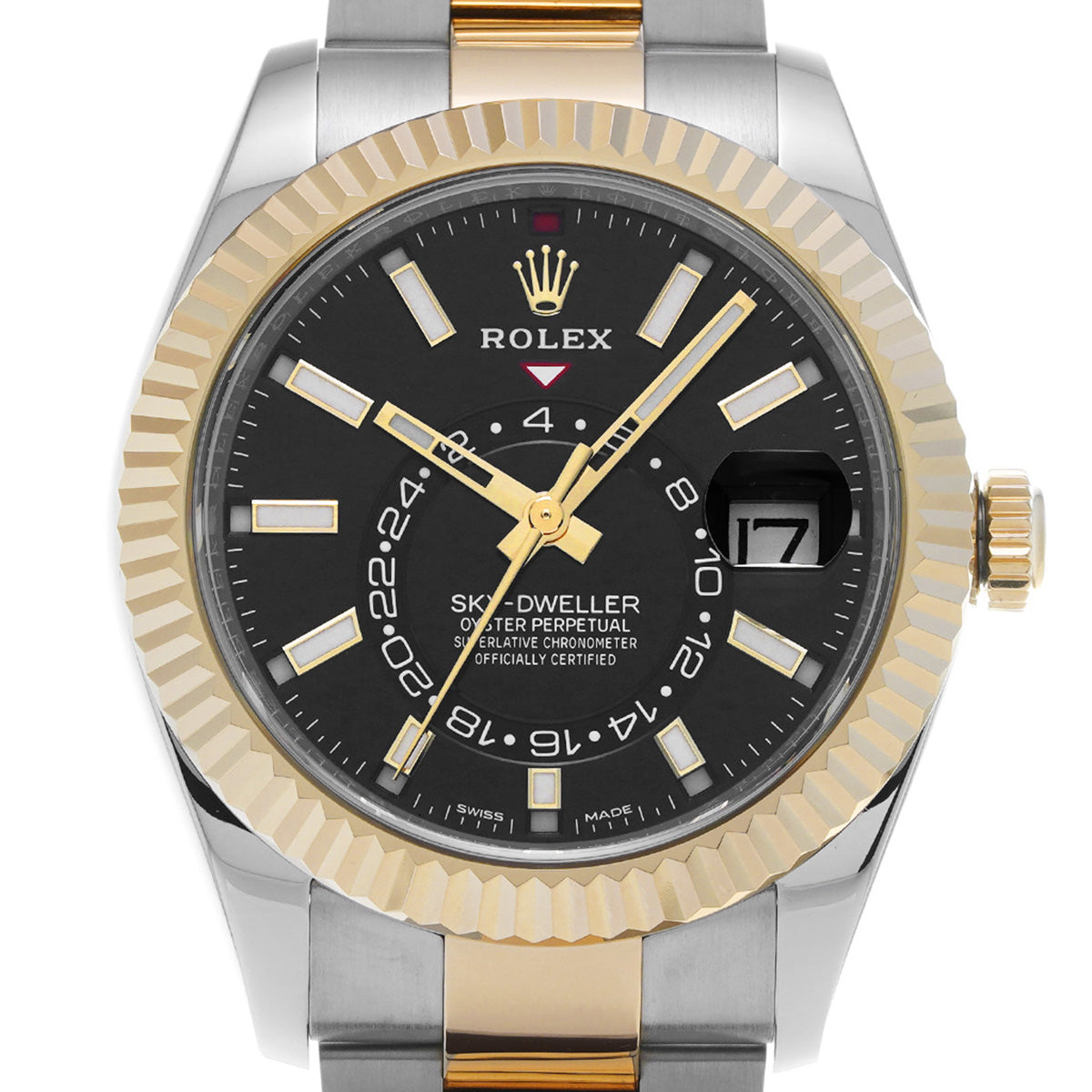 SKYDWELLER 326933 Random Serial Black ROLEX Men's [Pre-Owned].