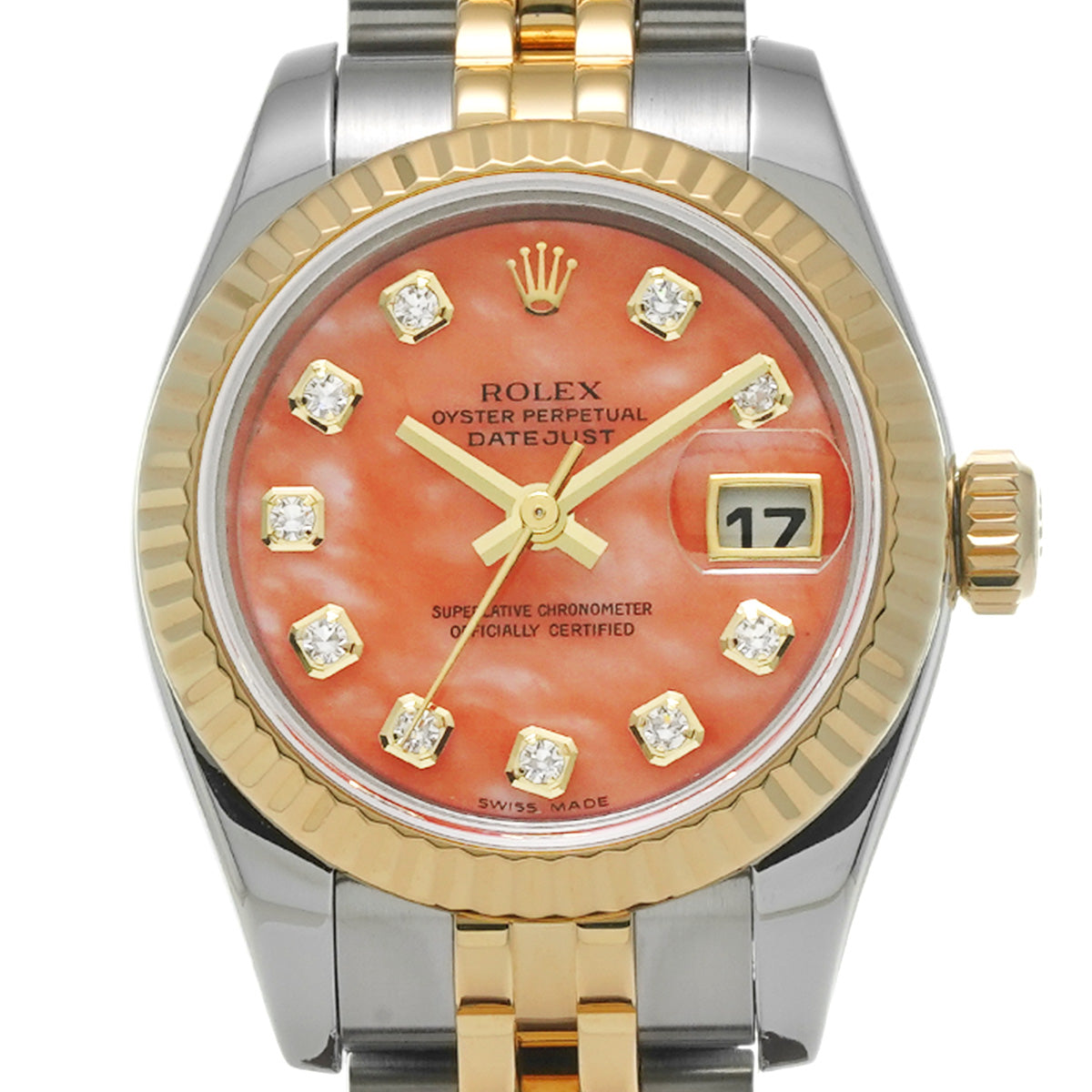 DATE JUST 179173OPG D (made around 2005) Pink Opal/Diamond ROLEX Ladies [Pre-Owned].