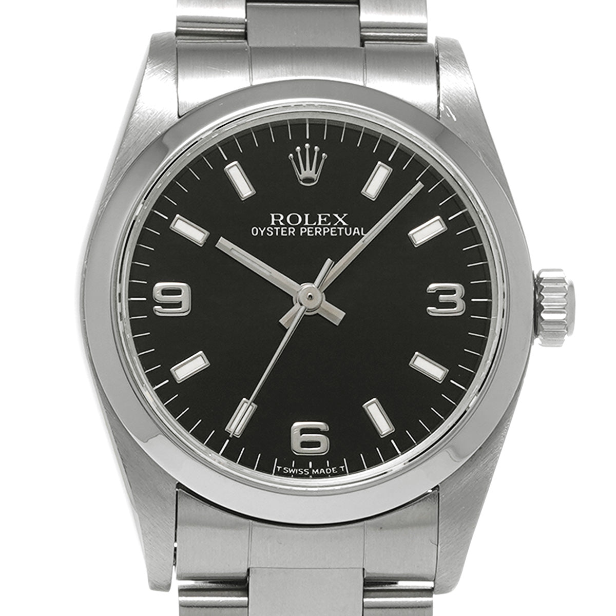 Oyster Perpetual 67480 U (manufactured circa 1997) Black ROLEX Unisex [Pre-Owned].