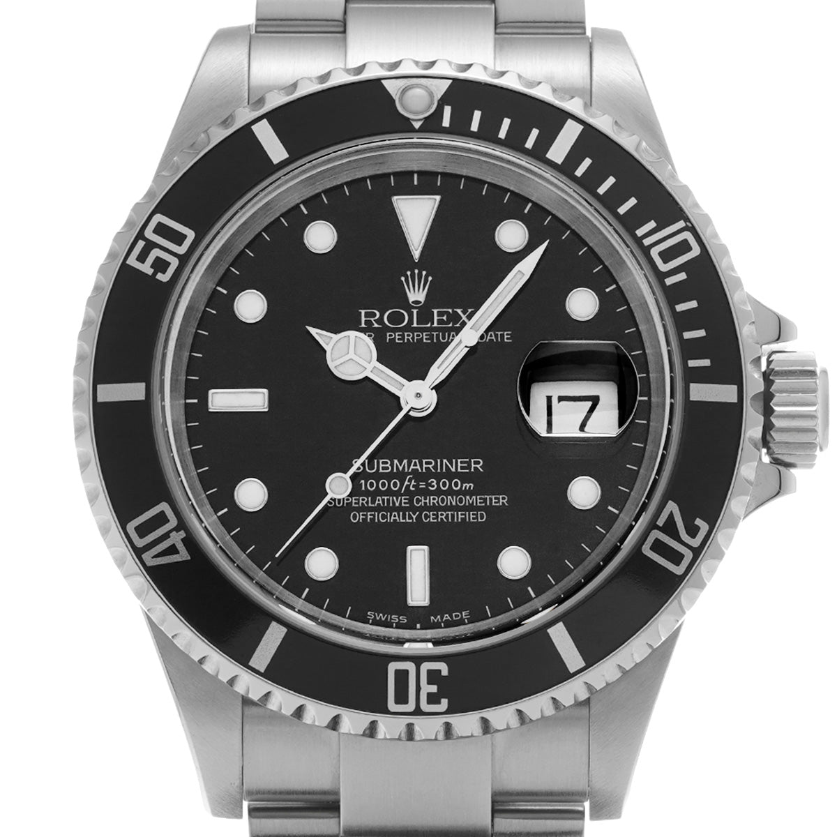 Submariner Date RCPO 16610 F No. (manufactured circa 2004) Black ROLEX Men's [Pre-Owned].