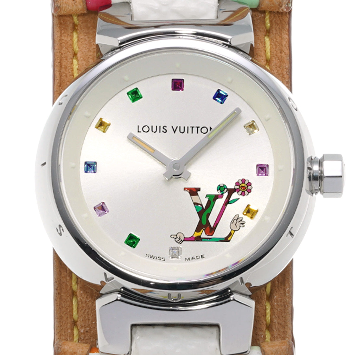 Tambour Love Monogram Q12130 Silver LOUIS VUITTON Ladies [Pre-owned].