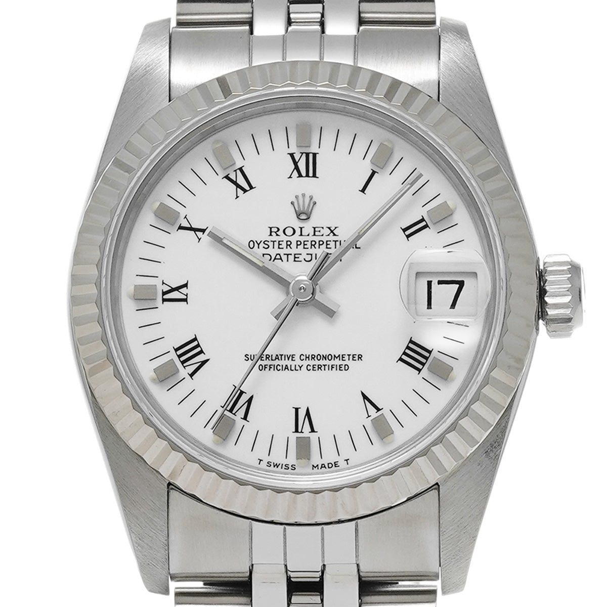 DATE JUST 68274 R (manufactured circa 1988) White ROLEX Unisex [Pre-Owned].