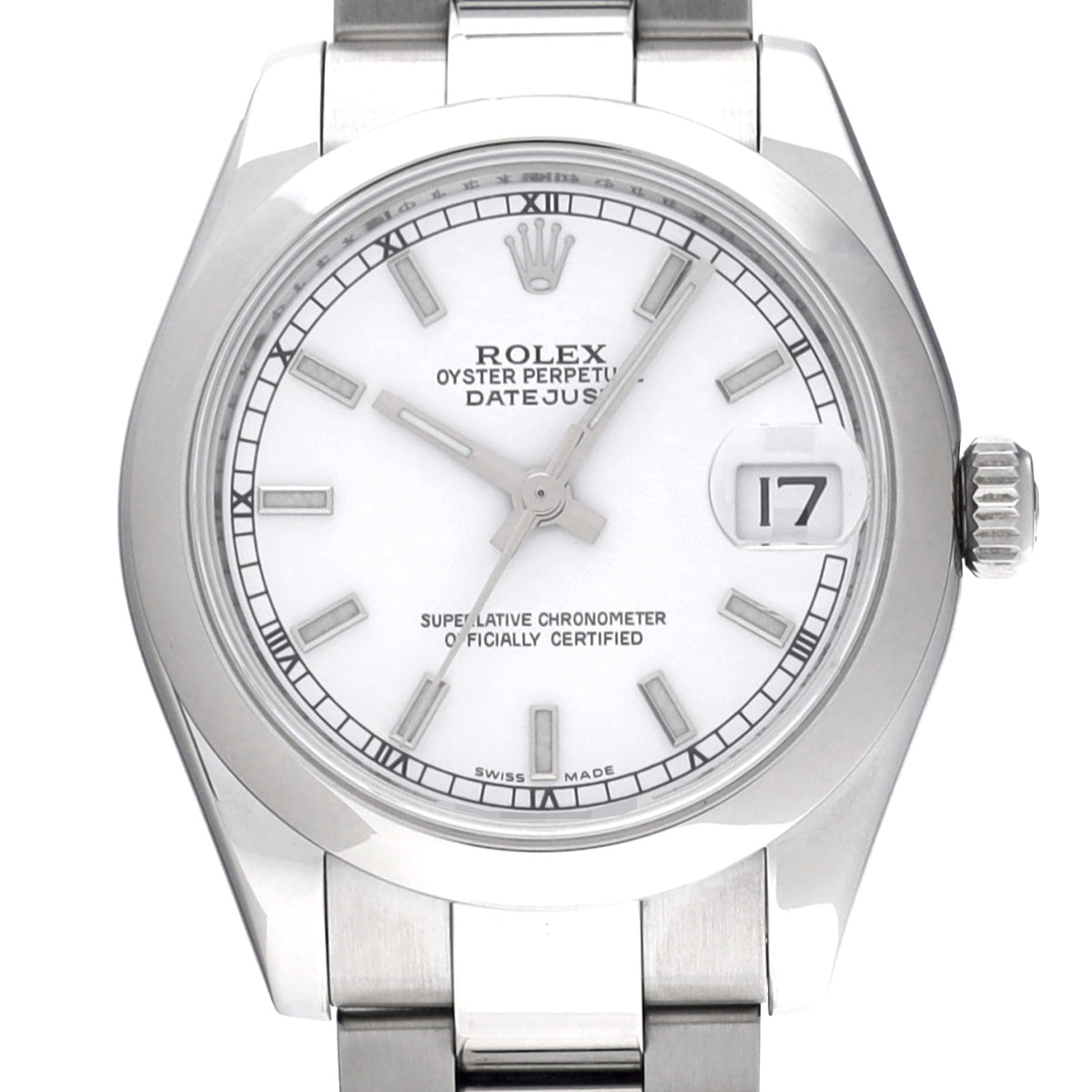 DATE JUST 178240 Z (manufactured circa 2007) White ROLEX Unisex [Pre-Owned].