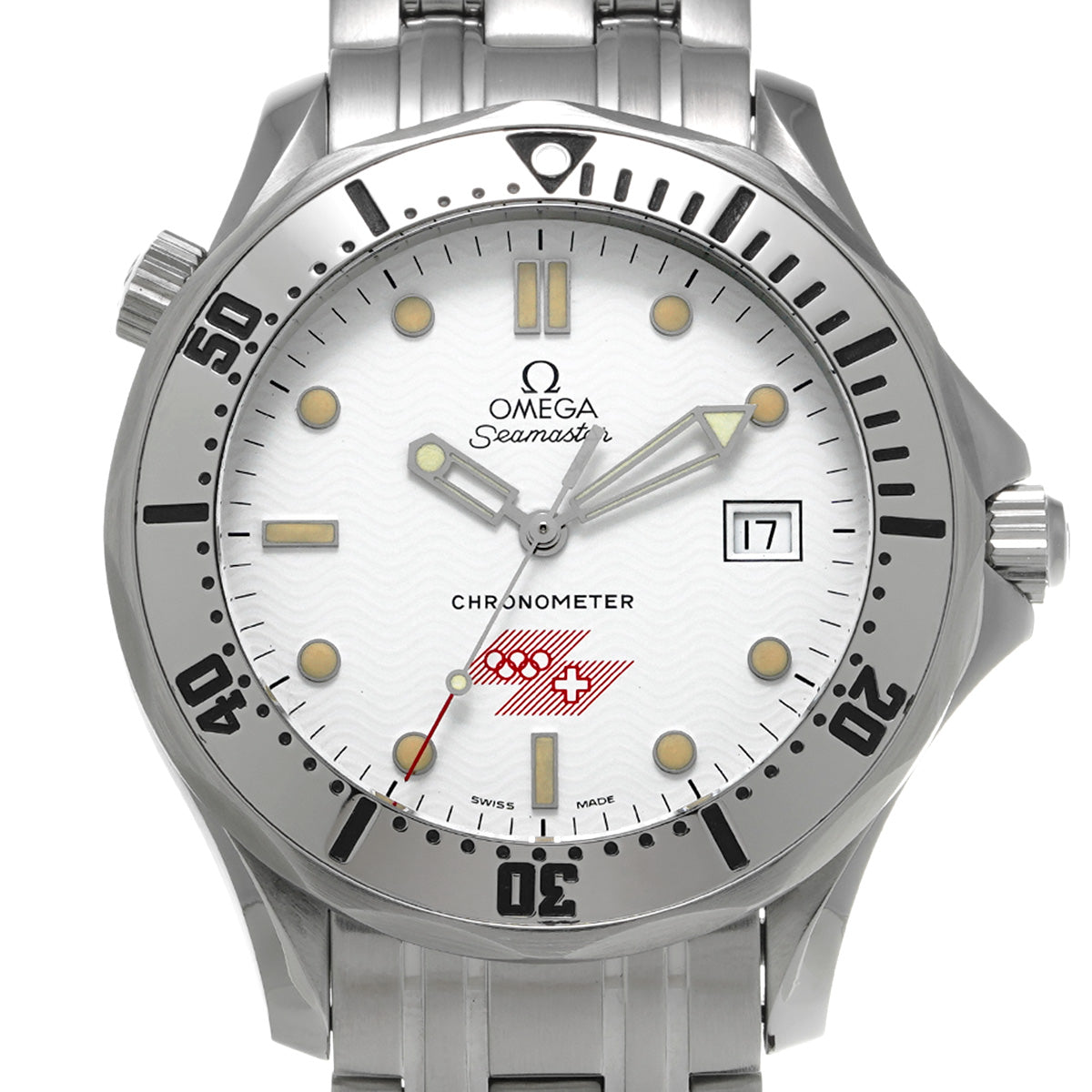 Seamaster Lillehammer Olympic 2832.21.53 White OMEGA Men's [Pre-owned].