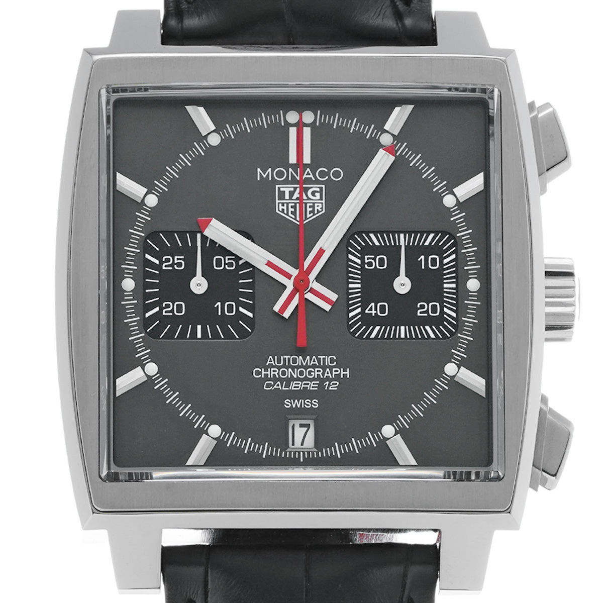 Monaco Calibre 12 Chronograph Final Edition CAW211J.FC6476 Gray/Black TAG HEUER Mens [Pre-Owned]