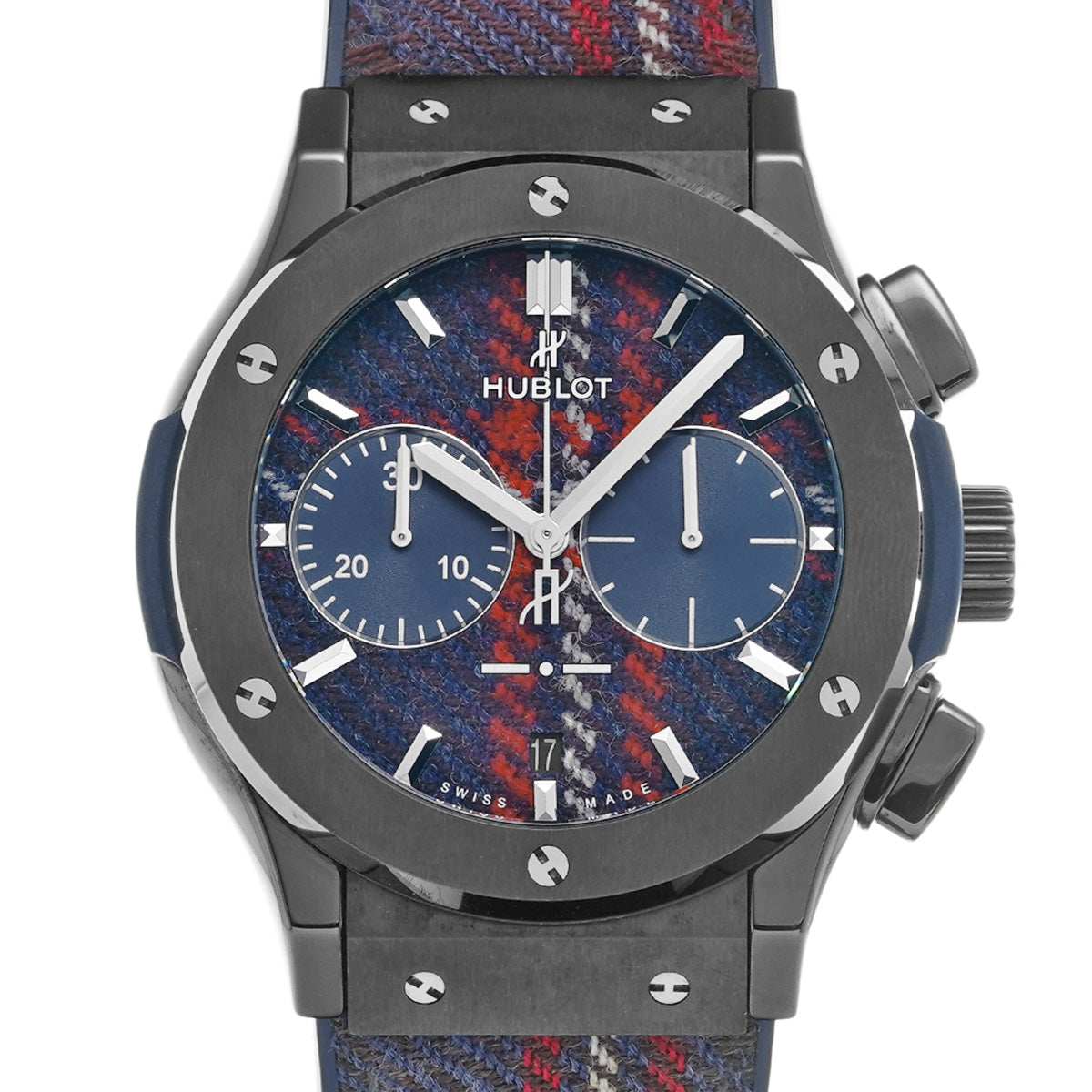 Classic Fusion Italy Independent Ceramic Tartan Limited edition of 50 pieces 521.CM.2703.NR.ITI17 Blue HUBLOT Men's [pre-owned].
