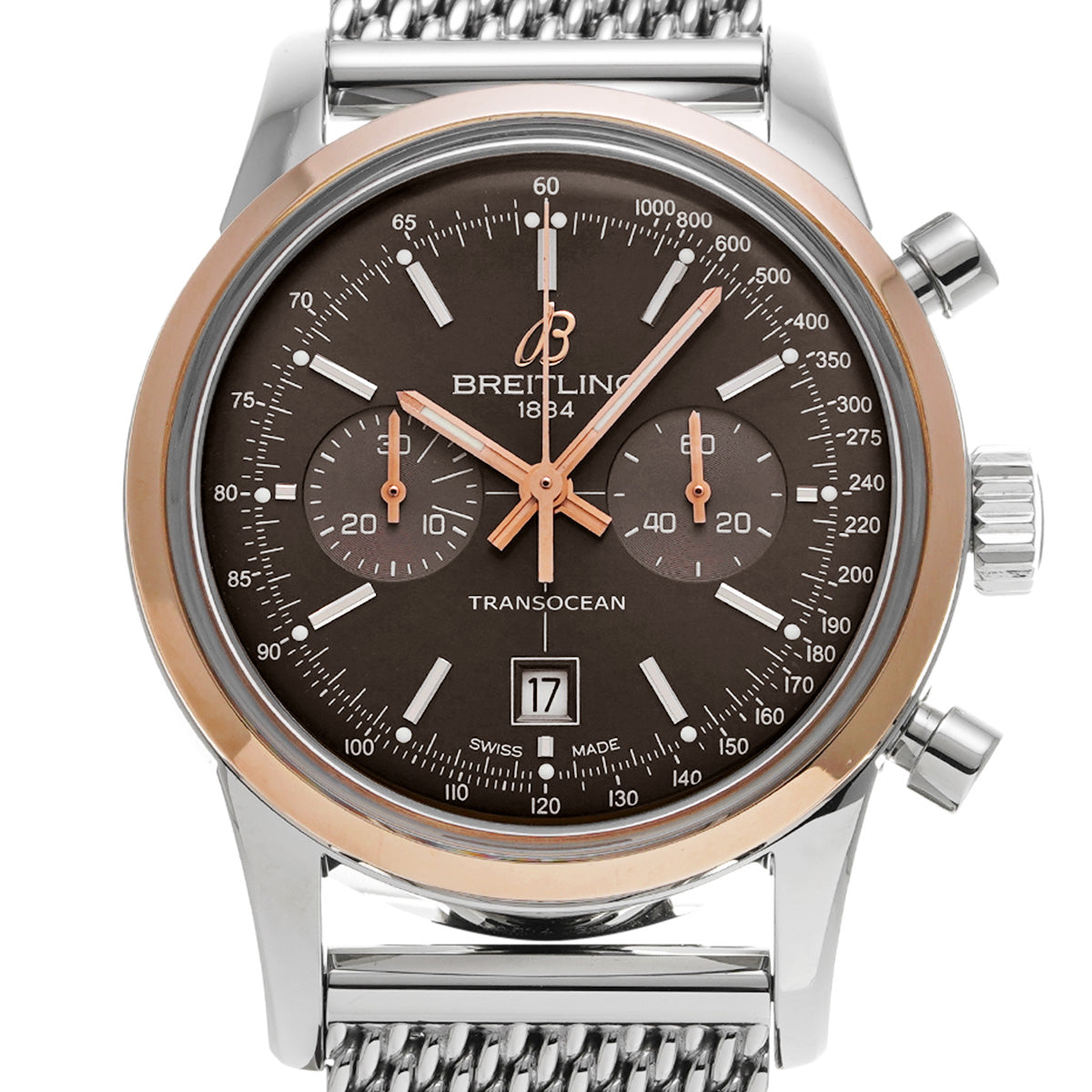 Transocean Chronograph 38 U4131012/Q600 Brown BREITLING Men's [Pre-Owned].