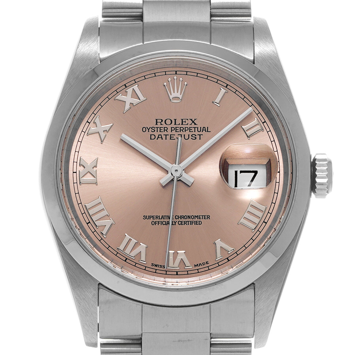 DATE JUST 16200 K (manufactured circa 2002) Pink ROLEX Men's [Pre-Owned].