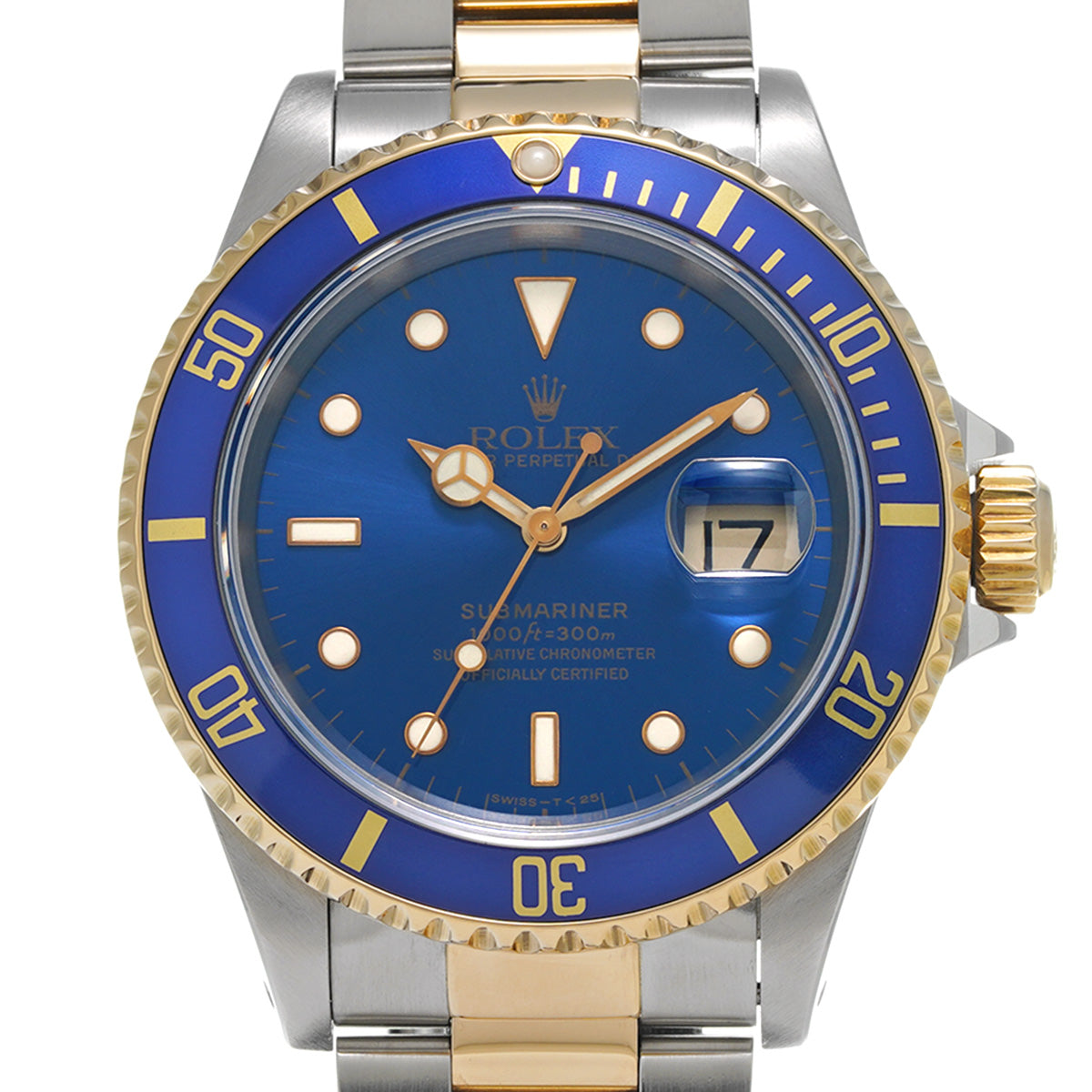 Submariner Date 16613 W (manufactured circa 1996) Blue ROLEX Men's [Pre-Owned].