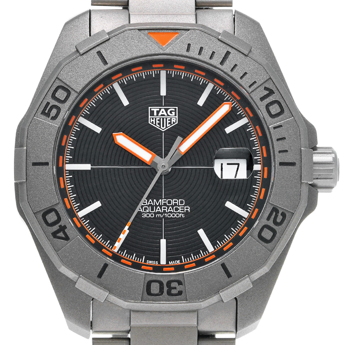 Aquaracer Calibre 5 Bamford WAY208F.BF0638 Black TAG HEUER Men's [Pre-Owned].