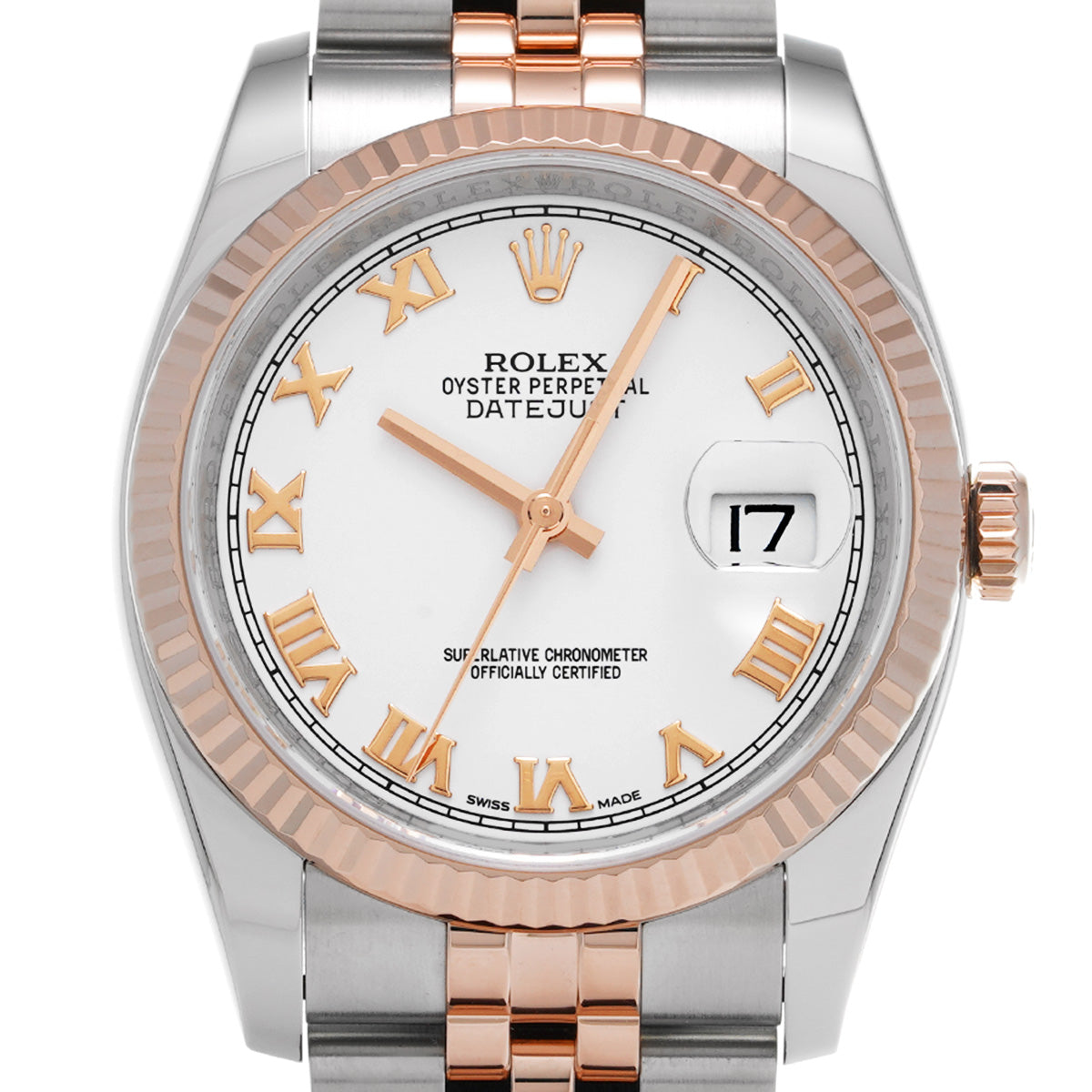 DATE JUST 116231 G (manufactured circa 2013) White ROLEX Men's [Pre-Owned].
