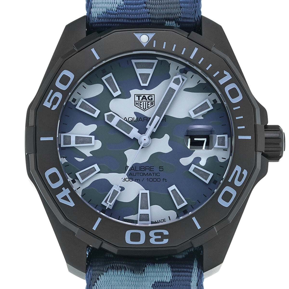 Aquaracer Calibre 5 Camouflage WAY208D.FC8221 Blue TAG HEUER Mens [Pre-Owned]
