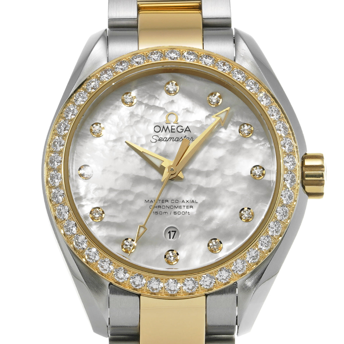 Seamaster Aqua Terra 150M 231.25.34.20.55.006 White MOP/Diamond OMEGA Ladies [Pre-owned]