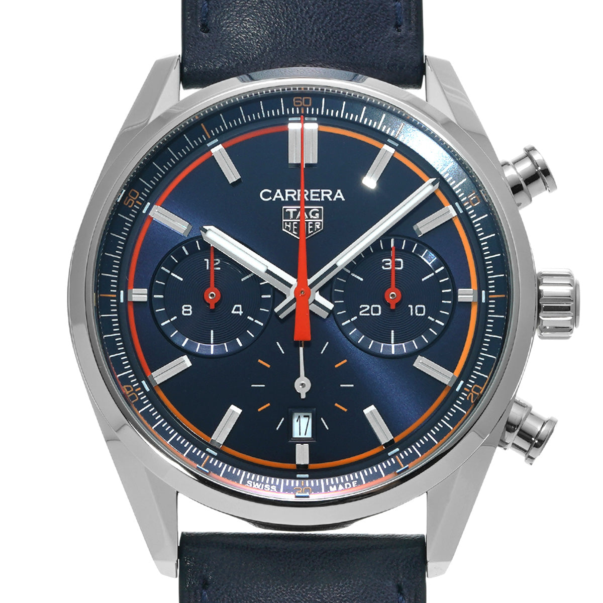 CARRERA Calibre Heuer 02 Chronograph CBN201D.FC6543 Blue TAG HEUER Men's [Pre-Owned].