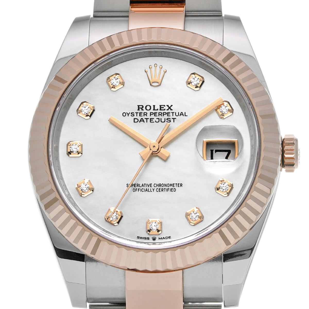 DATE JUST 41 126331NG Random Serial White MOP/Diamond ROLEX Men's [Pre-Owned].