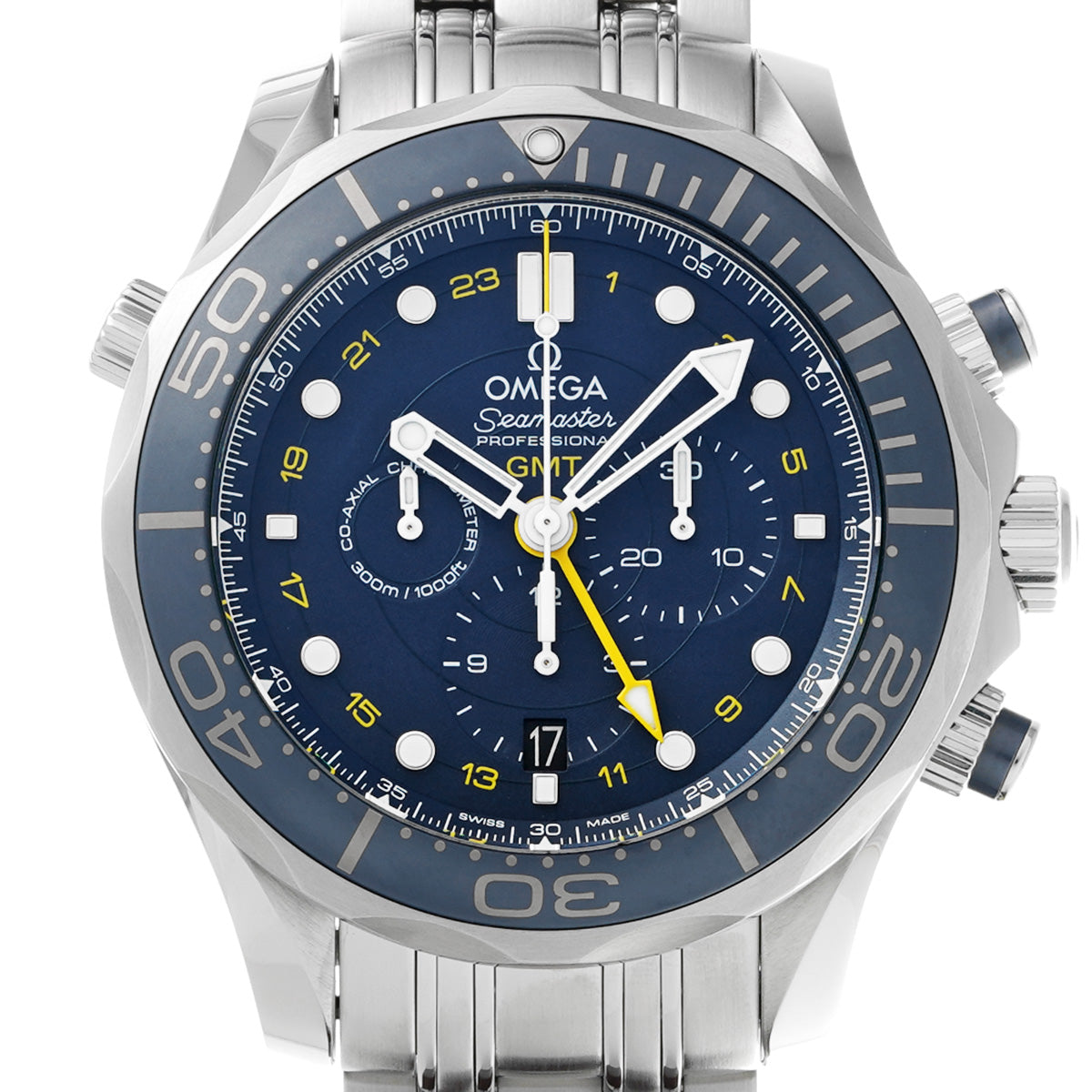 Seamaster Diver 300M Co-Axial GMT Chronograph 212.30.44.52.03.001 Blue OMEGA Mens [Pre-Owned].