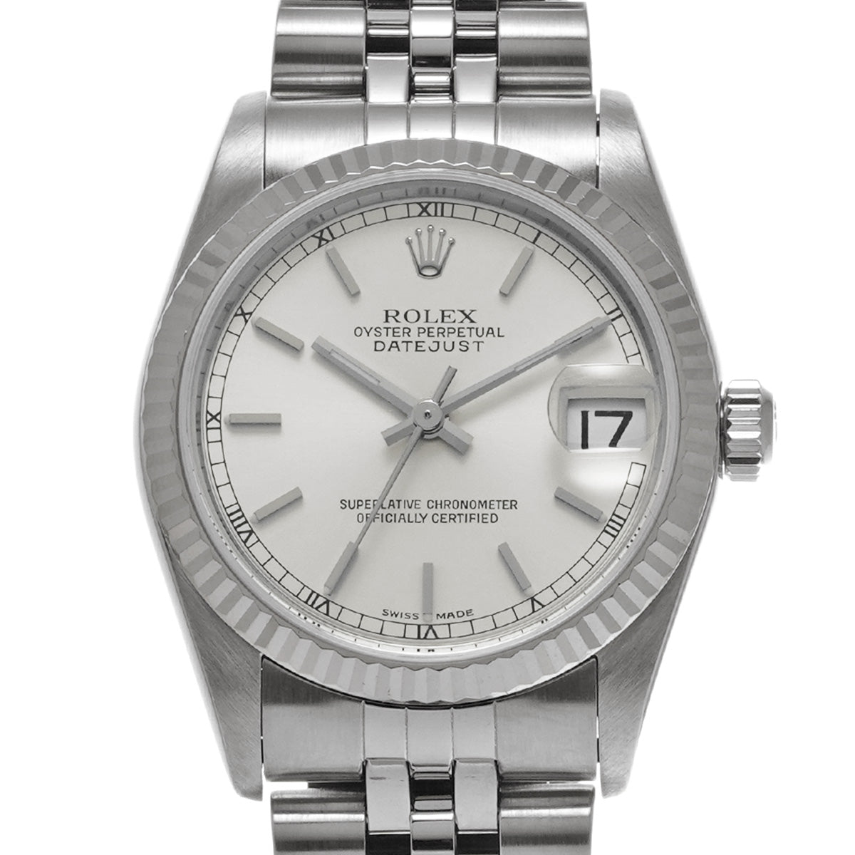 DATE JUST 78274 K (manufactured circa 2001) Silver ROLEX Unisex [Pre-owned].