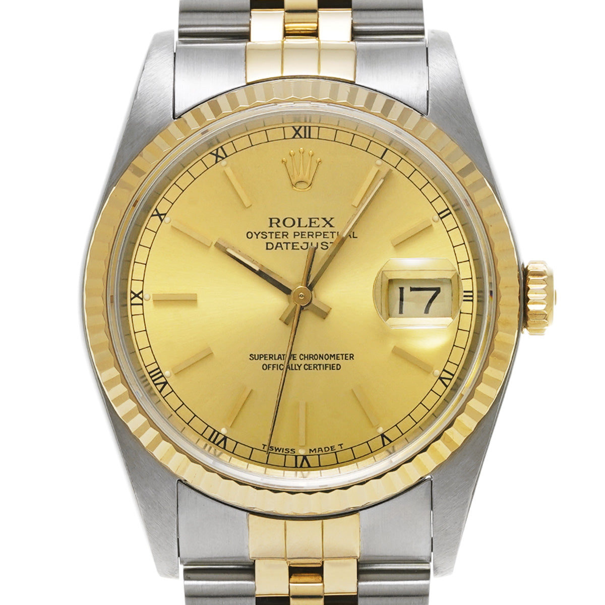 Datejust 16233 R (manufactured circa 1988) Champagne ROLEX Men's [Pre-Owned].