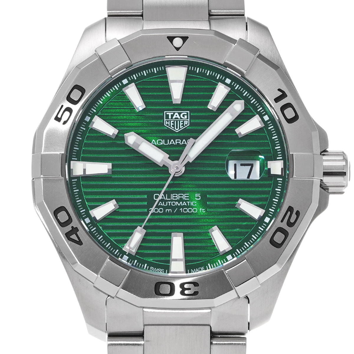 Aquaracer Calibre 5 WAY2015.BA0927 Green TAG HEUER Men's [Pre-Owned].