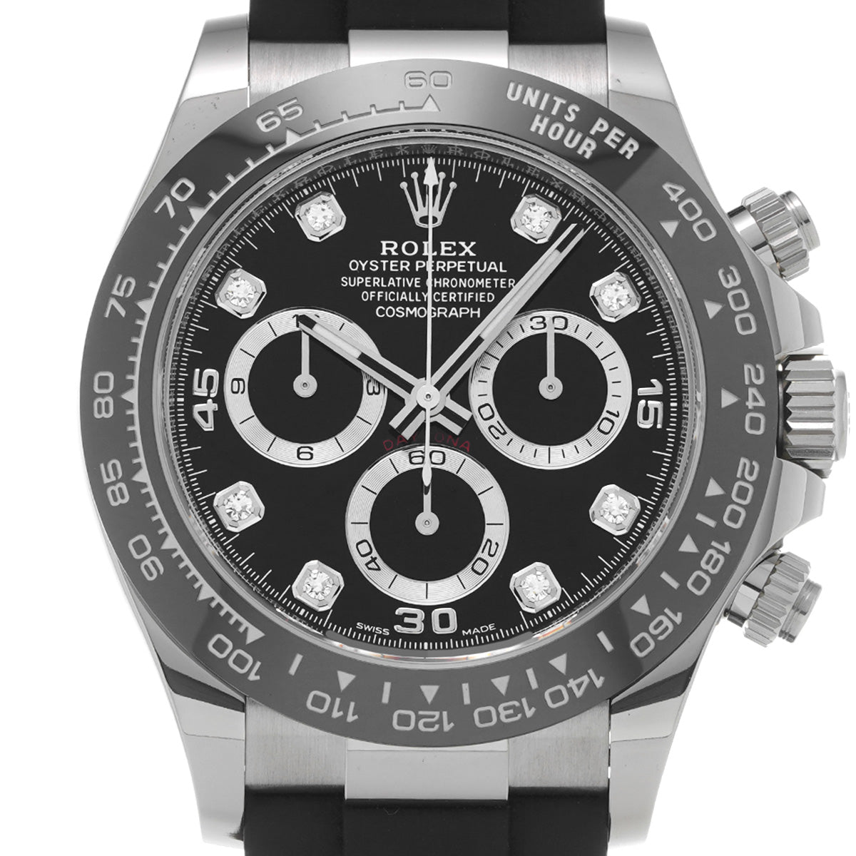 Cosmograph Daytona 116519LNG Random Serial Black/Diamond ROLEX Men's [Pre-Owned].