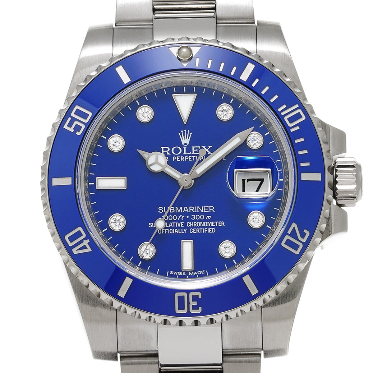 Submariner Date 116619GLB Random Serial Blue/Diamond ROLEX Men's [Pre-Owned].