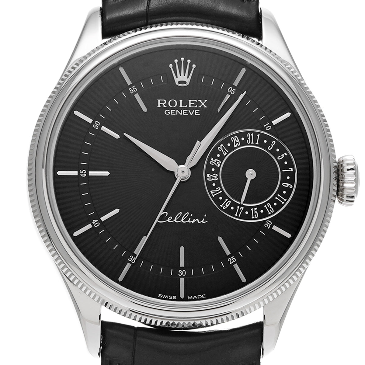 Cellini Date 50519 Random Serial Black ROLEX Men's [Pre-owned].