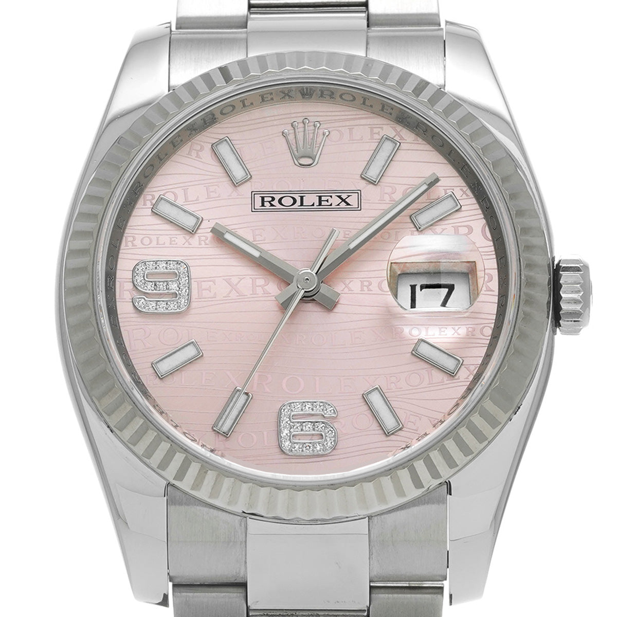 DATE JUST 116234 Random Serial Pink Wave/Diamond ROLEX Men's [Pre-Owned].