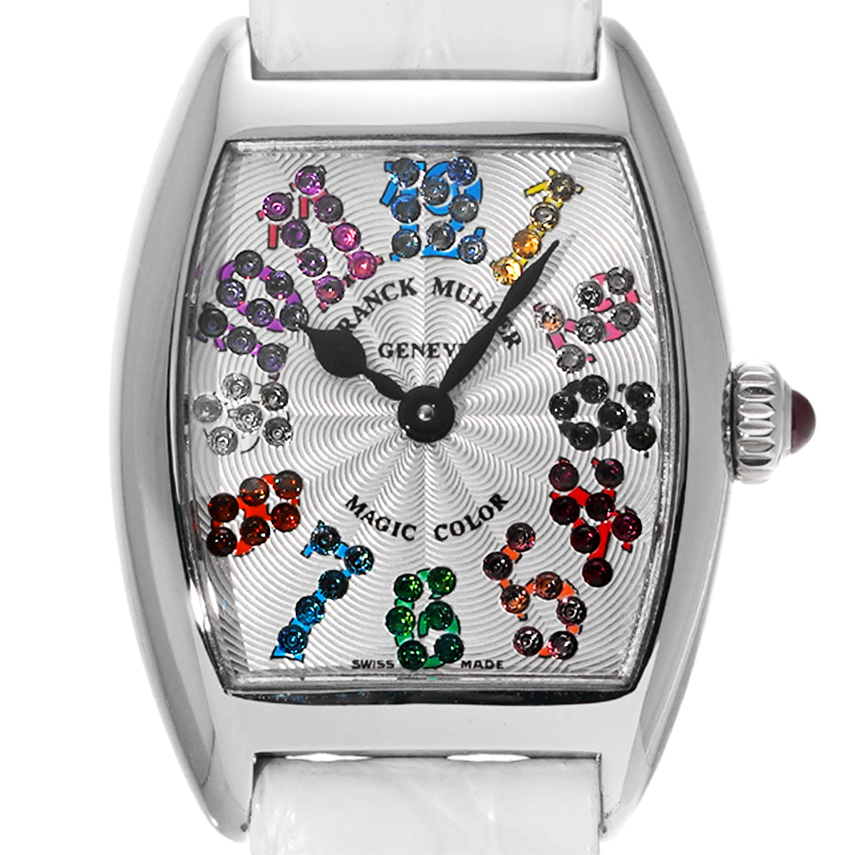 Tonneau Curvex Magic Color 2252QZMAGCOL AC White/Precious Stone FRANCK MULLER Ladies [Pre-owned]