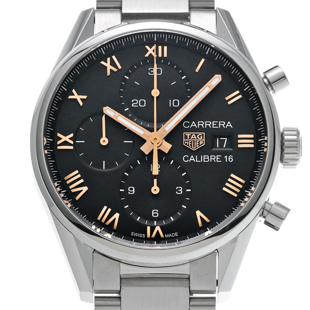 CARRERA Calibre 16 Chronograph Japan Limited Edition CBK2113.BA0715 Black TAG HEUER Men's [Pre-Owned]