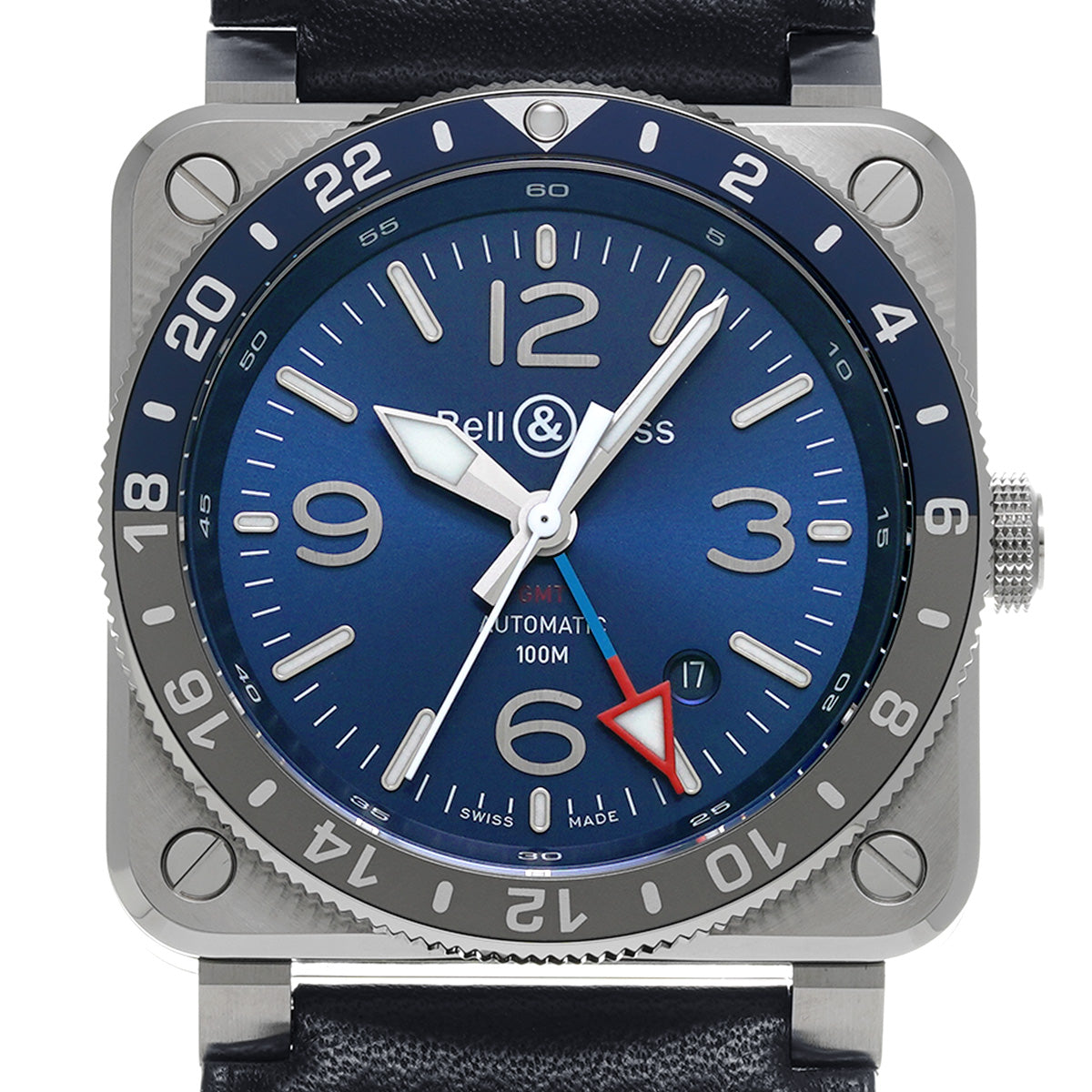 BR03-93 GMT Blue BR0393-BLU-ST/SCA Blue Bell &amp; Ross Men's [Pre-owned]
