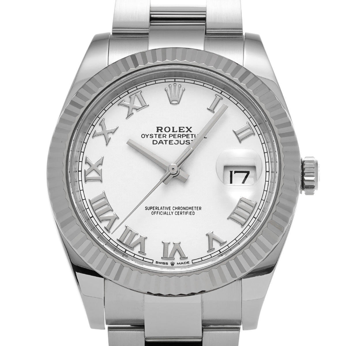 DATE JUST 41 126334 Random Serial White ROLEX Men's [Pre-Owned].