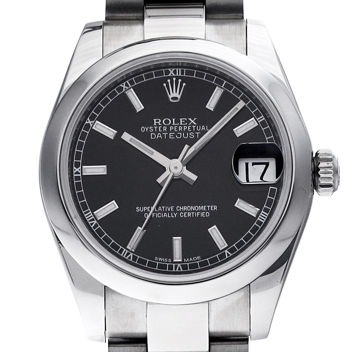 DATE JUST 178240 Random Serial Black ROLEX Unisex [Pre-owned].