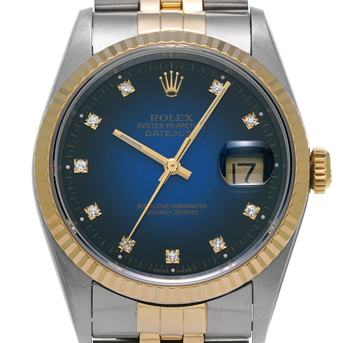 Datejust 16233G W (made around 1995) Blue Gradation/Diamond ROLEX Men's [Pre-Owned].