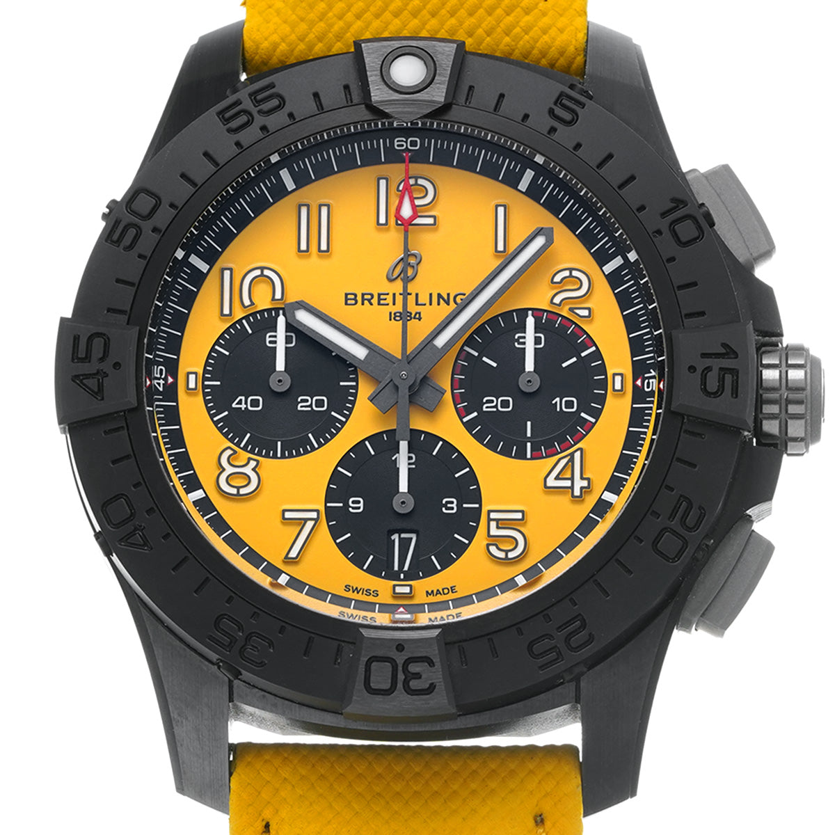 Avenger B01 Chronograph 44 Night Mission SB0147101I1X1 Yellow/Black BREITLING Men's [Pre-Owned]