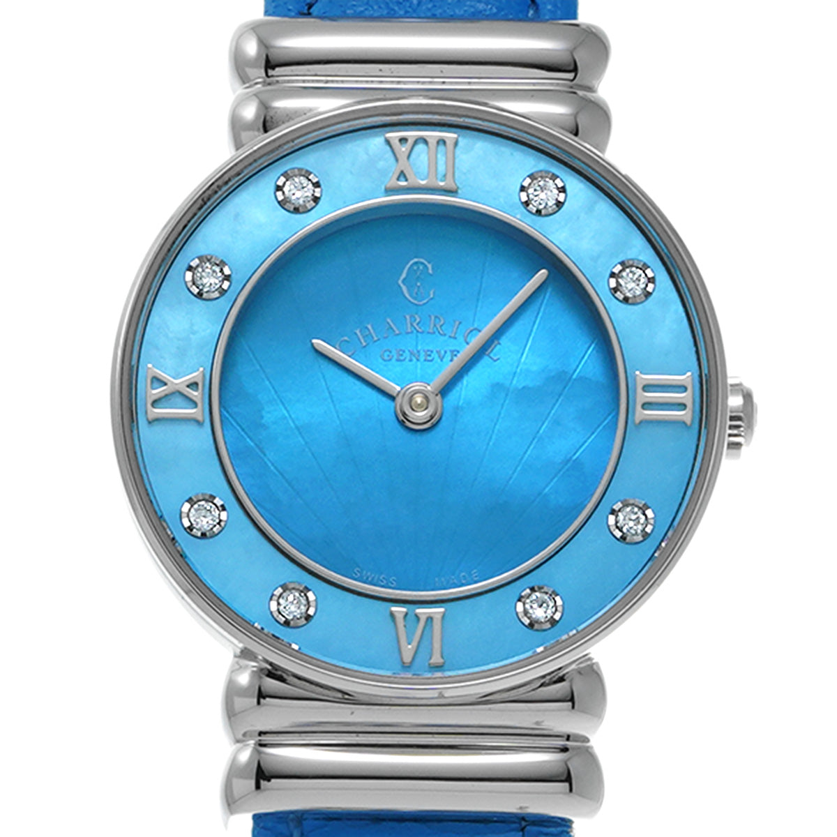 Saint Tropez Colors 028SBLD1.366.576 Blue MOP/Diamond CHARRIOL Ladies [Pre-Owned].