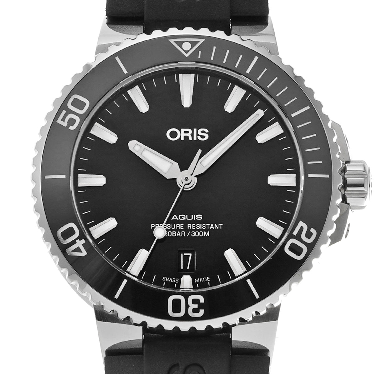 Aquis Date 01 733 7732 4134-07 8 21 05PEB Black ORIS Men's [pre-owned].